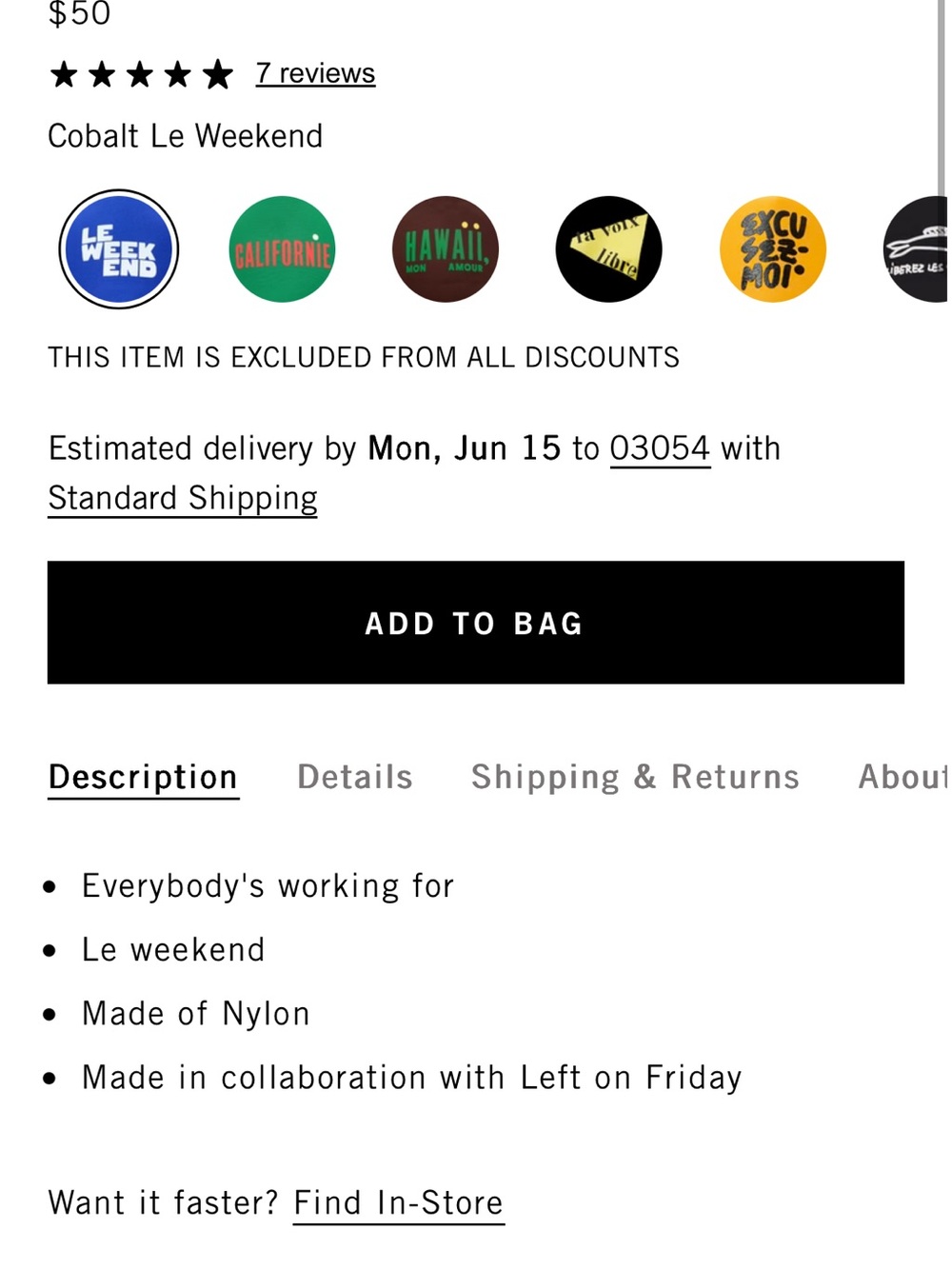 Clare V X Left on Friday collab TRUCKER HAT $50 NWT  Cobalt Le Weekend - Picture 4 of 7